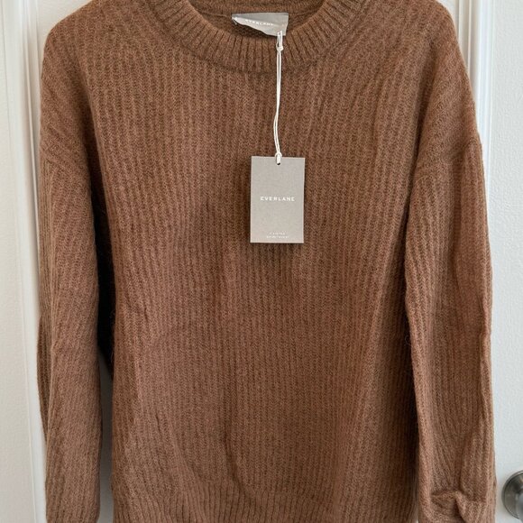 Everlane Cocoon Crew in Alpaca in Tiger’s Eye Size L - Picture 4 of 5
